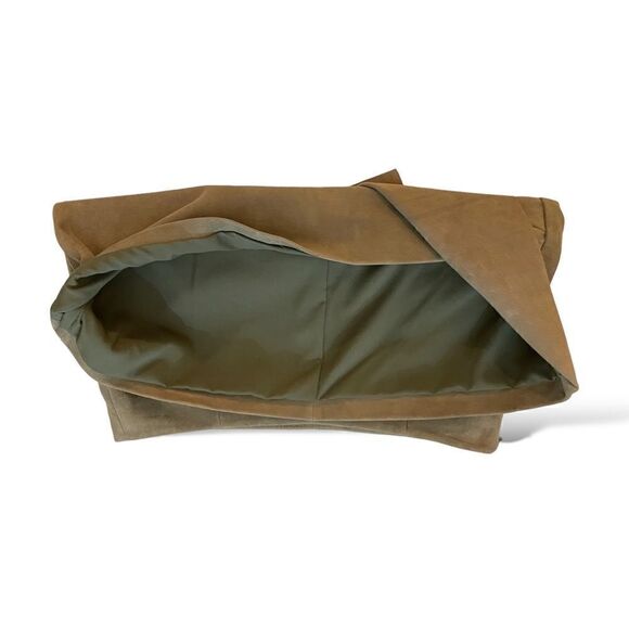 BA&SH Goat Leather Olive Green Mini Skirt |Size: S| - Picture 5 of 7